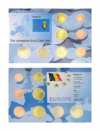 Belgium Euro (8) Coin Set - Folder