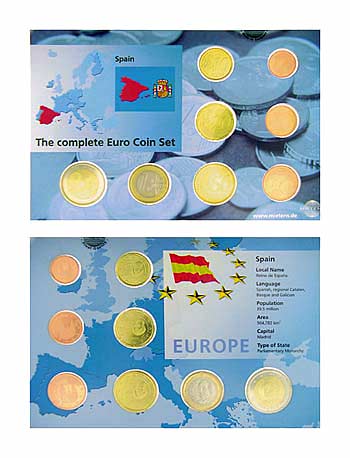 Spain Euro (8) Coin Set - Folder