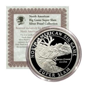 North American Hunting Club-Big Game Super Slam-Barren Ground Caribou-Proof Silver Medal