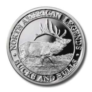 North American Hunting Club - Bucks & Bulls - Badlands Bull - 1 Ounce - .999 Silver