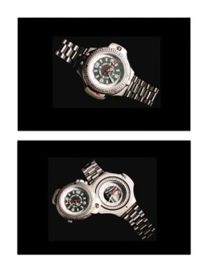 Brand New Men's Stainless Steel Quartz Compass/Watch - Mint In Box
