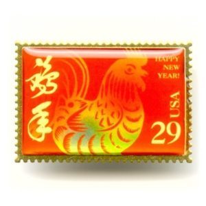 USPS - Chinese Zodiac - Year of the Rooster - Postage Lapel Pin
