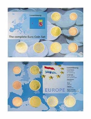 Luxembourg Euro (8) Coin Set - Folder