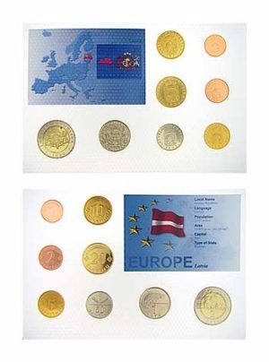 Latvia (8) Coin Type Set - Brilliant Uncirculated