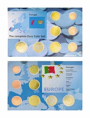 Portugal Euro (8) Coin Set - Folder
