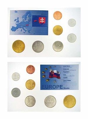 Slovakia (7) Coin Type Set - Brilliant Uncirculated