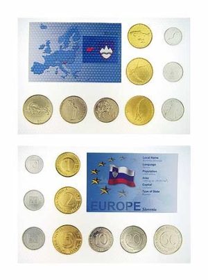 Slovenia (9) Coin Type Set - Brilliant Uncirculated