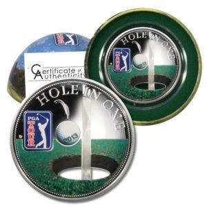 Cook Islands PGA Tour - Hole-in-One $5 Colored Proof Silver Coin