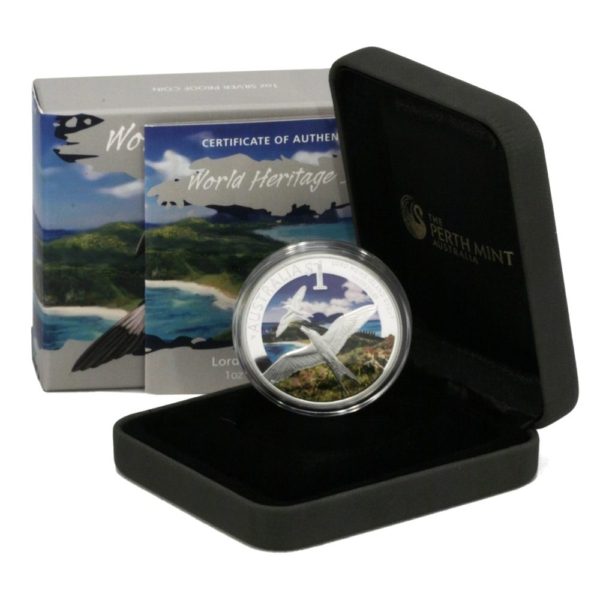 Australia Sooty Terns $1 1oz Lord Howe Island Group Colored Proof Silver Coin