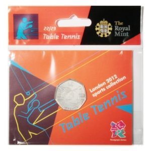 Great Britain London Olympics - Table Tennis 50 Pence Seven-sided coin