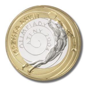 2004 Polish 10zł Athens Summer Olympics Silver Coin