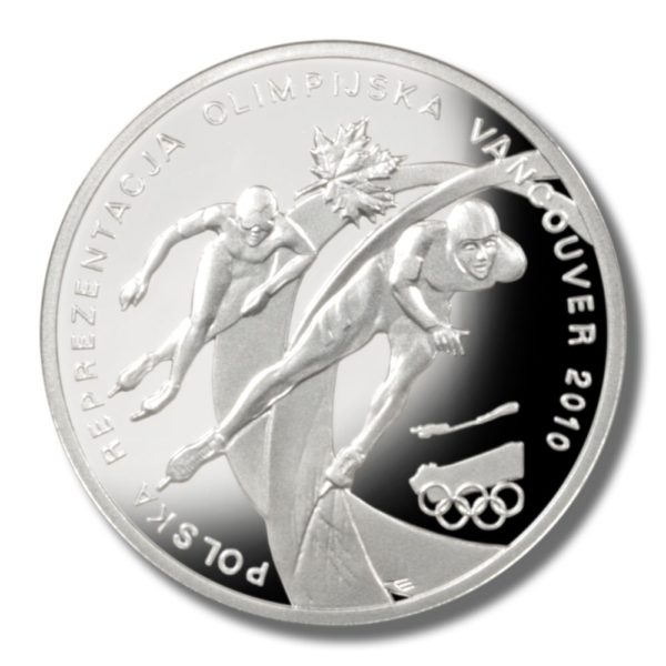 2010 Polish 10zł Vancouver Winter Olympics - Biathlon Proof Silver Coin