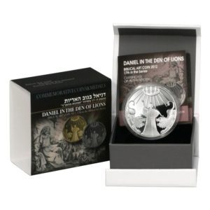 2012 Israel Daniel in the Lion's Den Proof Silver Coin with Mint Box & COA