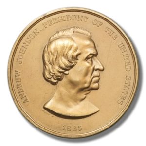 Andrew Johnson 77mm Bronze Presidential Medal