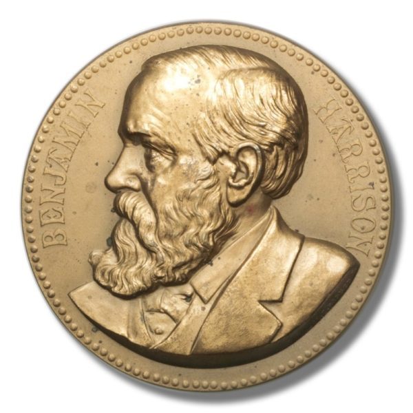 Benjamin Harrison 77mm Bronze Presidential Medal