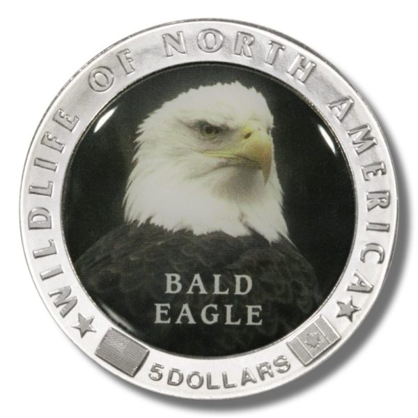 2000 Liberia $5 - Bald Eagle - Prooflike Colored Coin