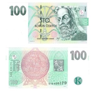 1997 Czech Republic Charles IV 100 Korun Crisp Uncirculated Banknote
