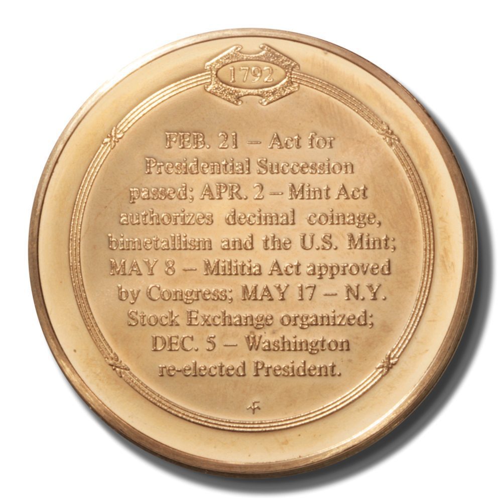 1792 United States Mint Established Franklin Mint Sterling Silver Mini-Ingot 