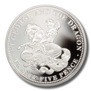 2013 Saint Helena St. George and the Dragon 25 Pence Proof Coin