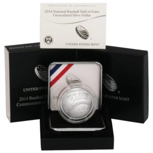 2014 Baseball Hall of Fame Uncirculated Silver Dollar
