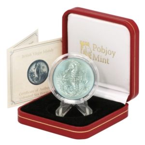 2014 British Virgin Islands $5 Seahorse Titanium coin