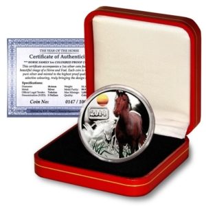 2014 Tokelau $5 Year of the Horse Proof Siver coin