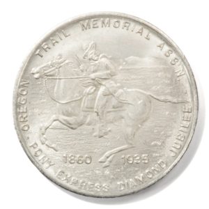 1860-1935 Pony Express Diamond Jubilee Commemorative Medallion. BU