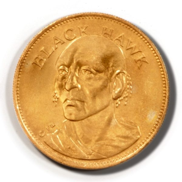 1971 Franklin Mint Husky Oil Co. Rugged American Medal of Black Hawk