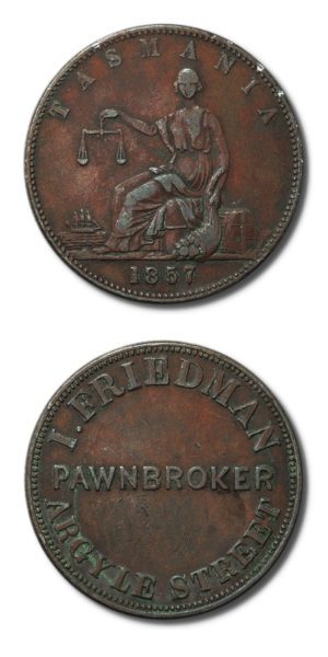 Australia - I. Friedman - Penny Token - 1857 - KM-TN73 - Very Fine