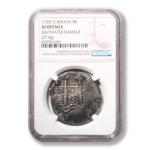 Bolivia 1735P E. Potosi Mint 8 Reales graded by NGC
