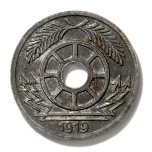 1919 Crefeld Germany Iron 20 Pfennig Notgeld
