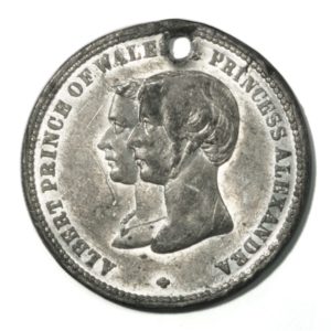 Great Britain-Marriage of Prince Albert and Alexandria-March 10th-1863 -White Medal-Holed