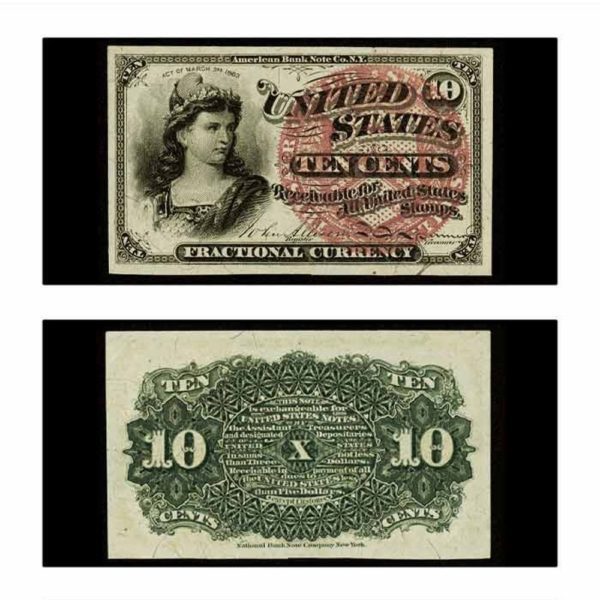 USA - Fractional Currency - Fourth Issue - 10 Cents - 1863 - Fr 1258 - Crisp Uncirculated