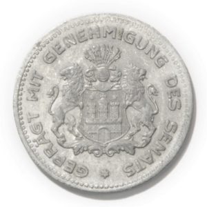 1923 Hamburg Germany Aluminium 1/10 Mark Notgeld