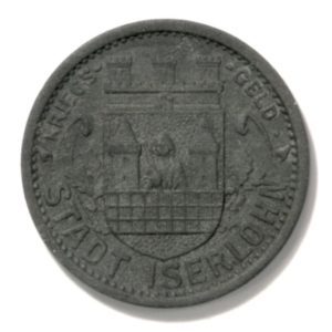 1917 Iserlohn Germany Zinc 5 Pfennig Kriegsmunze