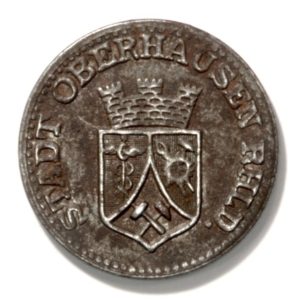 1919 Oberhausen Germany Iron 10 Pfennig Notgeld