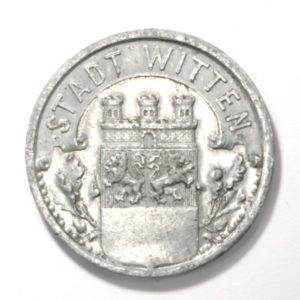 1920 Witten Germany Aluminium 10 Pfennig Notgeld