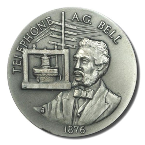 Great American Triumphs-Telephone-Alexander G. Bell-1.15 oz Sterling Silver-1876 -COA