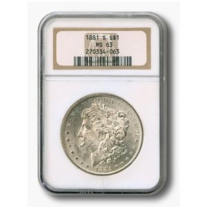 1881-S Morgan Silver Dollar CERTIFIED