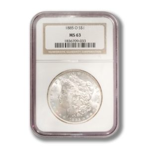 1885-O Morgan Silver Dollar CERTIFIED