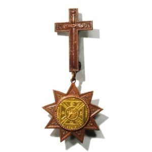 1898 27th Triennial Conclave in Pittsburgh Knights Templar Cross and Jewel