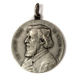 Argentina-Bartolome Mitre-Funeral Medal-1906-Souvenir of Gratitude-Extra Fine Condition