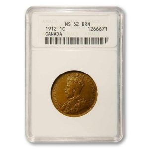 Canada - Large Cent - 1912 - ANACS MS 62 Bn - KM 21