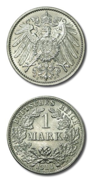 Germany - Deutschland - 1 Mark - 1914 J - Brilliant Uncirculated - KM-14