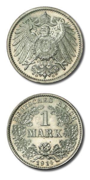 Germany - Deutschland - 1 Mark - 1914 G - Uncirculated - KM-14