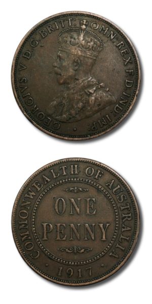 Australia - George V - Penny - 1917 - Extra Fine - KM-23