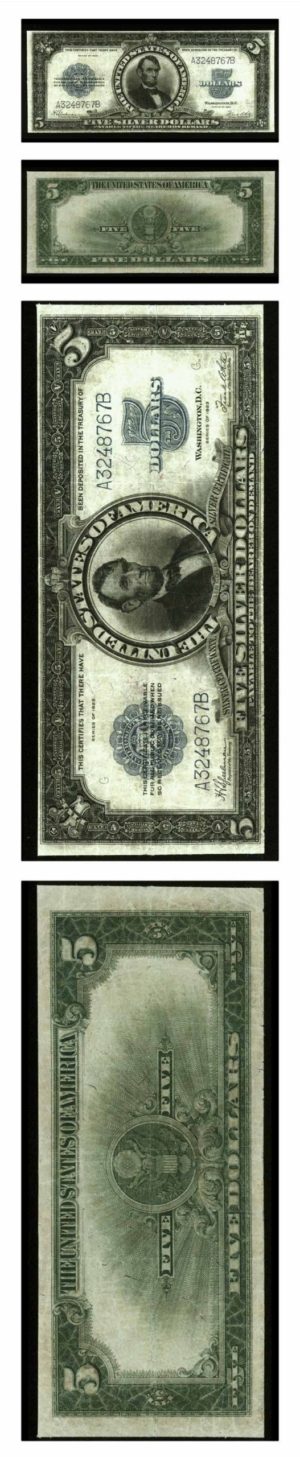 USA - Type - Porthole - Silver Certificate - $5 - 1923 - Fr-282 - Very Fine