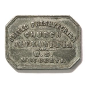 1856 Alexandria Dunbartonshire Scottish Communion Token