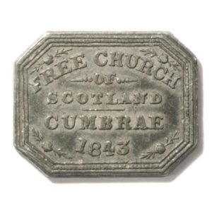 1843 Cumbrae Is of Cumbrae Scottish Communion Token