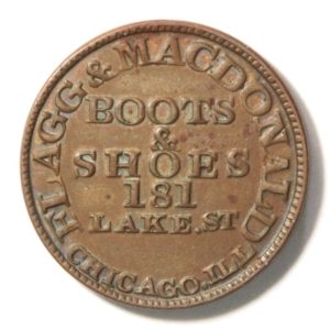 1859 U.S. "Business Card" of Flagg & MacDonald Boots And Shoes. Rev Die 1368 R-3